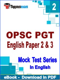 OPSC PGT English Paper 2 & 3 PDF Book In English - Question Paper