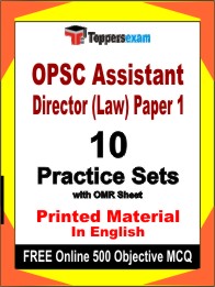 OPSC Assistant Director (Law) Paper 1 Book in English - Practice Set