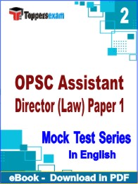 OPSC Assistant Director (Law) Paper 1 PDF Book In English - Question Paper