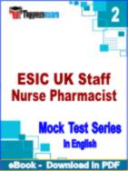ESIC UK Staff Nurse Pharmacist Test PDF Book In English - Question Paper