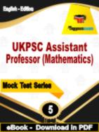 UKPSC Assistant Professor (Mathematics) Test  PDF Book In English - Practice Set