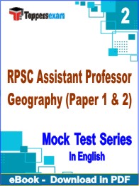 RPSC Assistant Professor Geography (Paper 1 & 2) Exam PDF Book In English - Question Paper