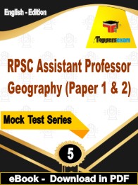 RPSC Assistant Professor Geography (Paper 1 & 2) Exam PDF Book In English - Practice Set