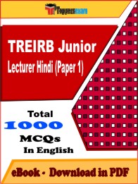 TREIRB Junior Lecturer Hindi Paper 1 PDF Book In English - MCQ / Objective Questions