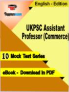 UKPSC Assistant Professor (Commerce) Test PDF Book In English - Mock Test/Practice Set