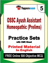 OSSC Ayush Assistant Homeopathic (Prelims) Book in English - Mock Test / Practice Set