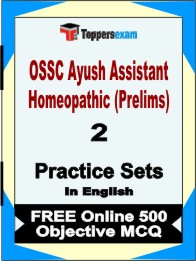 OSSC Ayush Assistant Homeopathic (Prelims) Book in English - Question Paper / Practice Set