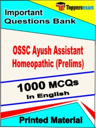 OSSC Ayush Assistant Homeopathic (Prelims) Book in English - Objective MCQ