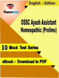 OSSC Ayush Assistant Homeopathic (Prelims) PDF Book In English - Mock Test/Practice Set