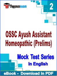 OSSC Ayush Assistant Homeopathic (Prelims) PDF Book In English - Question Paper