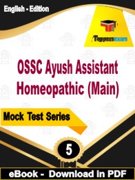 OSSC Ayush Assistant Homeopathic (Main) PDF Book In English - Practice Set
