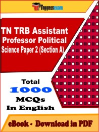 TN TRB Assistant Professor Political Science Paper 2 (Section A) Exam PDF Book In English - MCQ / Objective Questions