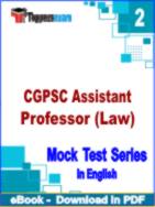 CGPSC Assistant Professor (Law) Test PDF Book In English - Question Paper