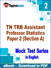 TN TRB Assistant Professor Statistics Paper 2 (Section A) Exam PDF Book In English - Question Paper