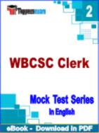WBCSC Clerk  Test PDF Book In English - Question Paper