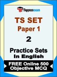 TS SET Paper 1 Exam Book in English - Question Paper / Practice Set