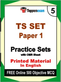 TS SET Paper 1 Exam Book in English - Mock Test / Practice Set