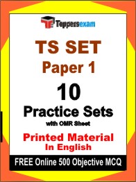 TS SET Paper 1 Exam Book in English - Practice Set