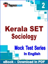 Kerala SET Sociology PDF Book In English - Question Paper
