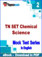 TN SET Chemical Science Test PDF Book In English - Question Paper
