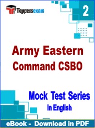 Army Eastern Command CSBO Exam PDF Book In English - Question Paper