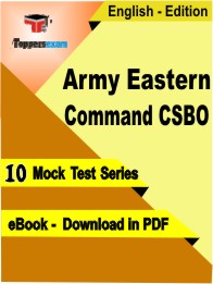Army Eastern Command CSBO Exam PDF Book In English - Mock Test/Practice Set