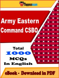 Army Eastern Command CSBO Exam PDF Book In English - MCQ / Objective Questions