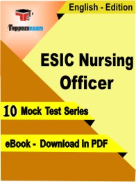 ESIC Nursing Officer Exam PDF Book In English - Mock Test/Practice Set
