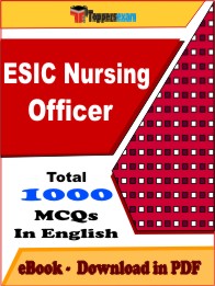 ESIC Nursing Officer Exam PDF Book In English - MCQ / Objective Questions