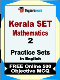 Kerala SET Mathematics Book in English - Question Paper / Practice Set
