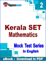 Kerala SET Mathematics PDF Book In English - Question Paper