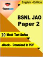 EBSNL JAO Paper 2 Test PDF Book In English - Mock Test/Practice Set
