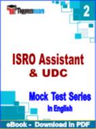 ISRO Assistant & UDC Test PDF Book In English - Question Paper