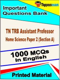 TN TRB Assistant Professor Home Science Paper 2 (Section A) Exam  Book in English - Objective MCQ