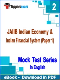 JAIIB Indian Economy & Indian Financial System (Paper 1) Exam PDF Book In English - Question Paper