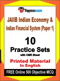 JAIIB Indian Economy & Indian Financial System (Paper 1) Exam Book in English - Practice Set