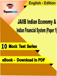 JAIIB Indian Economy & Indian Financial System (Paper 1) Exam PDF Book In English - Mock Test/Practice Set
