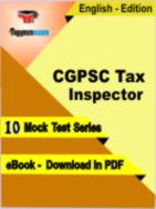 CGPSC Tax Inspector Test PDF Book In English - Mock Test/Practice Set