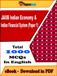 JAIIB Indian Economy & Indian Financial System (Paper 1) Exam PDF Book In English - MCQ / Objective Questions