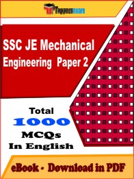 SSC JE Mechanical Engineering Paper-2 Exam PDF Book In English - MCQ / Objective Questions