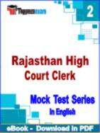 Rajasthan High Court Clerk Test PDF Book In English - Question Paper