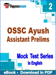 OSSC Ayush Assistant Prelims Exam PDF Book In English - Question Paper