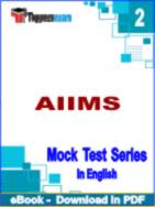 AIIMS Test PDF Book In English - Question Paper