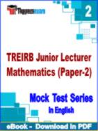 TREIRB Junior Lecturer Mathematics (Paper-2) Test PDF Book In English - Question Paper
