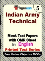 Indian Army Technical Exam Mock Test Papers (Book) in English