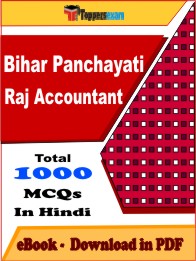 Bihar Panchayati Raj Accountant Exam PDF Book In Hindi - MCQ / Objective Questions