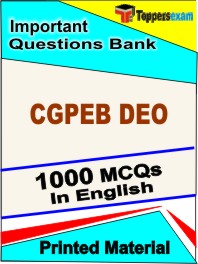 CGPEB DEO Exam Book in English - Objective MCQ