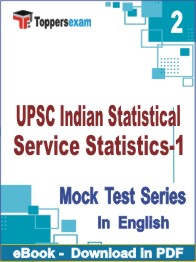 UPSC Indian Statistical Service Statistics-1 Test PDF Book In  English - Question Paper