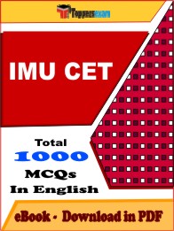 IMU CET PDF Book in English - MCQ / Objective Questions