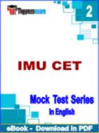 IMU CET Test PDF Book In English - Question Paper